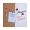 Universal 24 in. x 18 in. Melamine Cork/Dry Erase Board - Tan/White Surface, Aluminum/Plastic Frame